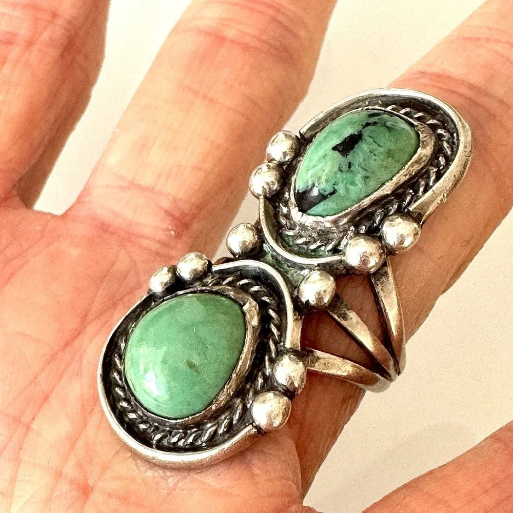 Native American Navajo Indian Turquoise Jewelry sterling coin